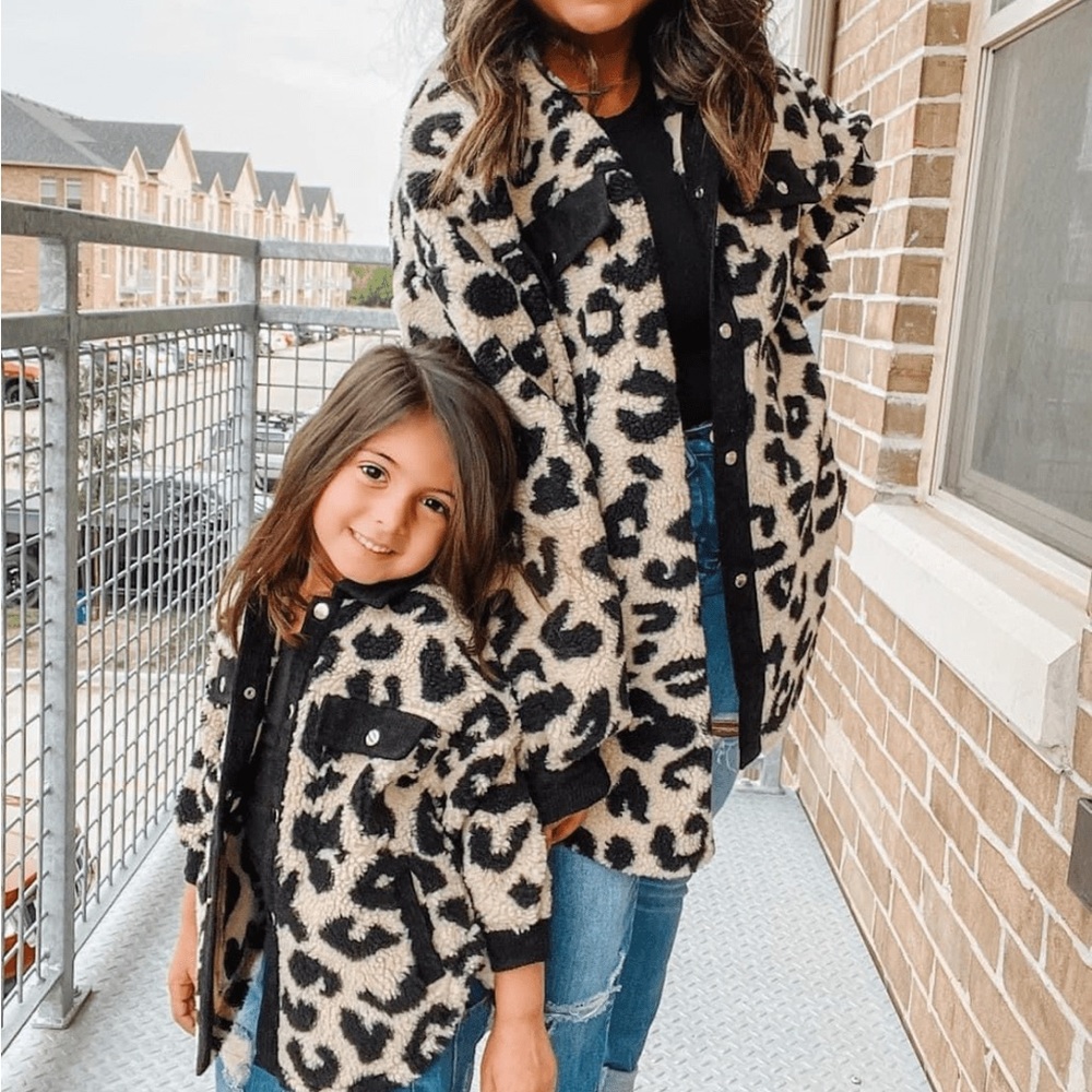 Mommy and Me Leopard Jackets-Adult